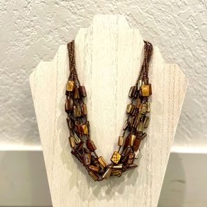 Beaded Natural Stone Necklace